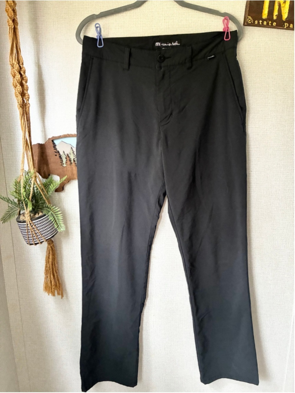 Men's Travis Mathew Chino wonderlust Pants Black Size 32 - Picture 3 of 7
